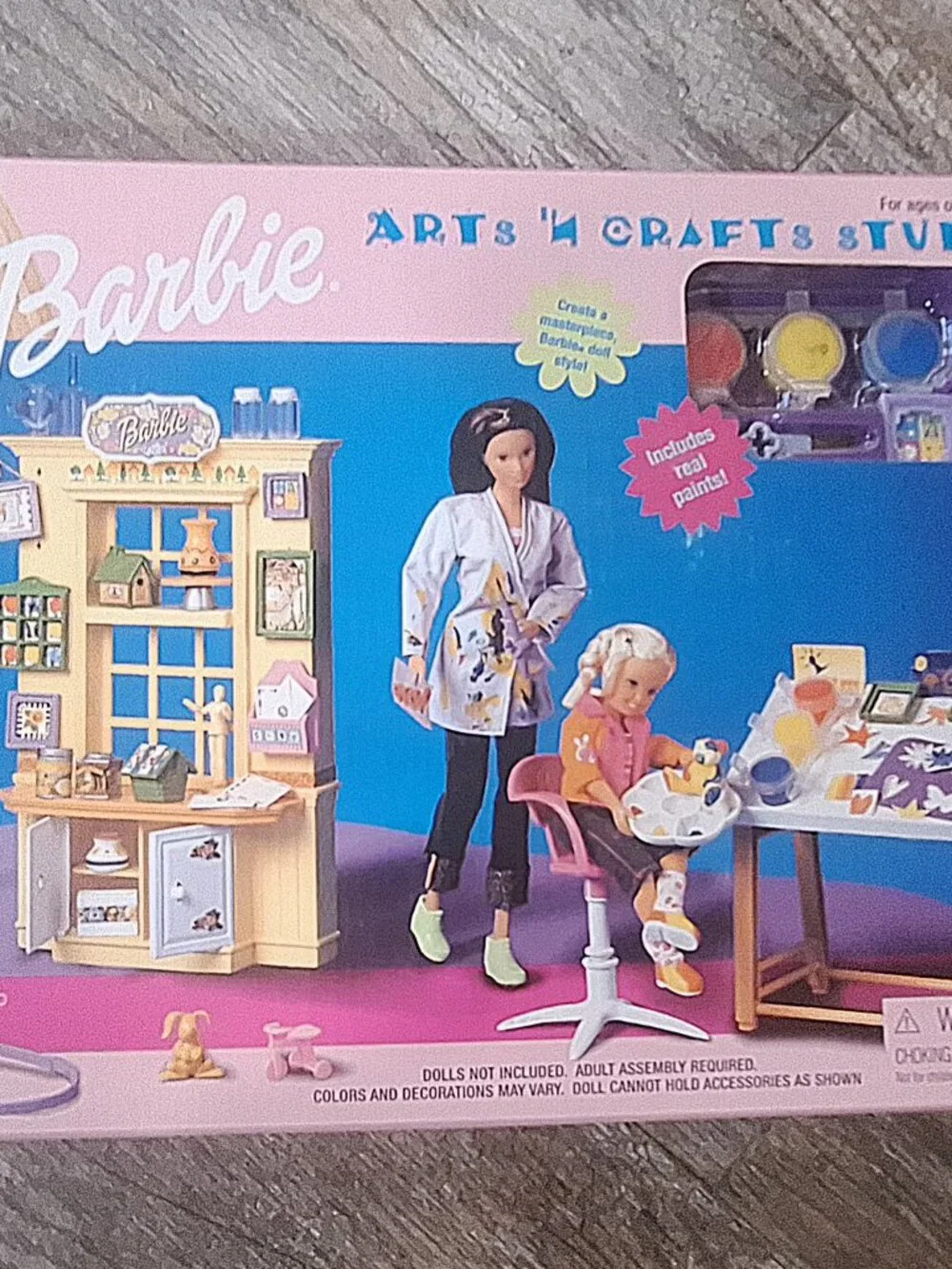 Vintage 1999 Mattel Barbie Arts 'N Crafts Studio Playset - Unopened